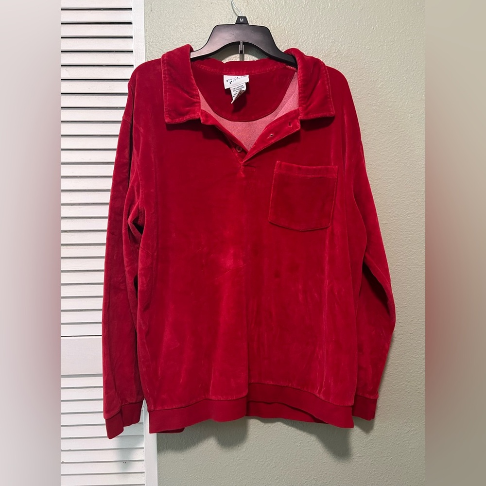 Men's Classic Red Pullover Sweater